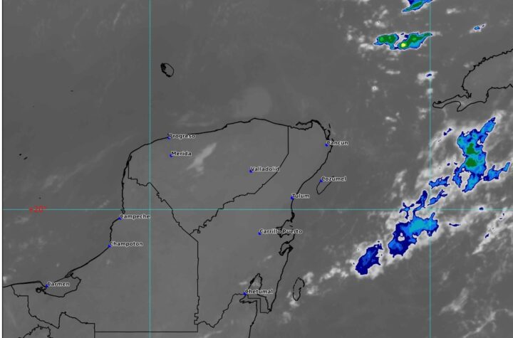 Lluvias puntuales fuertes en Quintana Roo