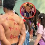 Fue como aliado a la marcha del 8M, y lo exhiben como deudor alimentario